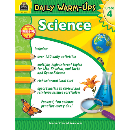 TEACHER CREATED RESOURCES Daily Warm-Ups Science Book, Grade 4 3969